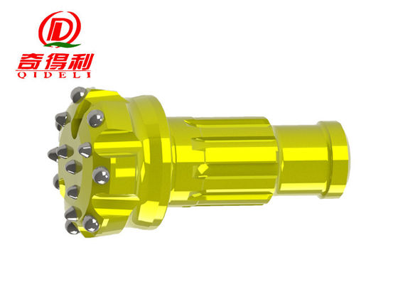 QT 50 Yellow Dth Hammer Button Bits , Special Steel Downhole Drilling Tools 